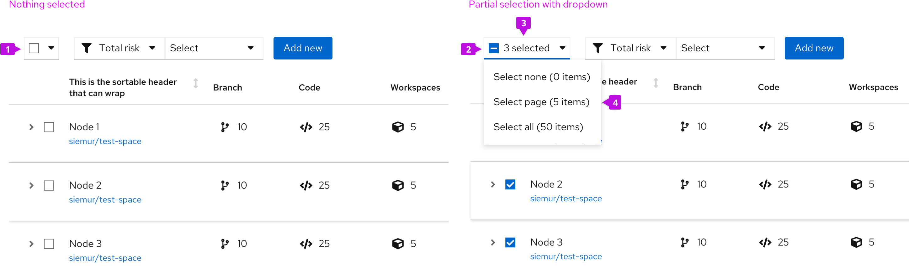 Bulk selector