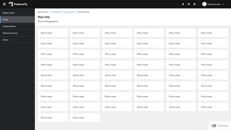 Sticky section group (alternate syntax) screenshot